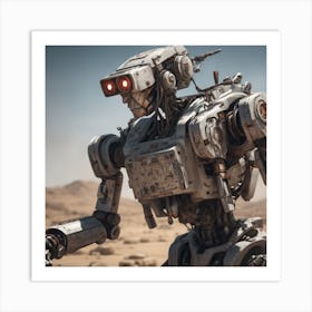 Robot In The Desert 11 Art Print