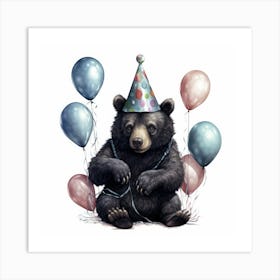 Birthday Bear Art Print