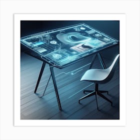 Futuristic Desk 6 Art Print