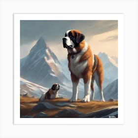 St Bernard 44 Art Print