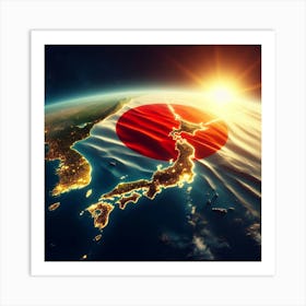 Flag Of Japan Art Print