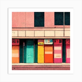 Tokyo Multi Shops Square Art Print