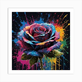 Graffiti Rose  Art Print