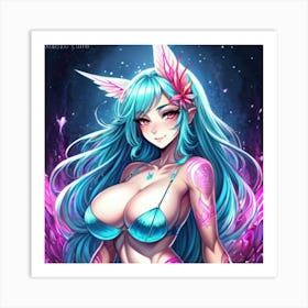 Sexy anime mermaid 09 Art Print