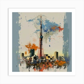 Tokyo Tower 2 Art Print