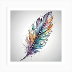 Feather Stock Videos & Royalty-Free Footage 1 Art Print