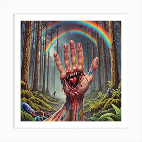 Rainbow Hand Art Print