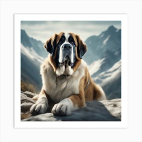 St Bernard 31 Art Print