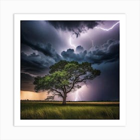 Lightning Tree 3 Art Print