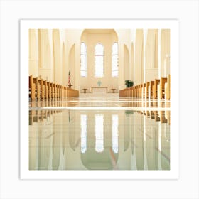 Reflection In A Church Art Print