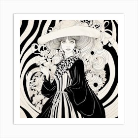 Lady In A Hat Art Print