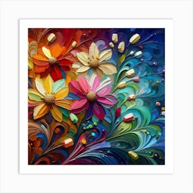 Colorful Flowers 5 Art Print