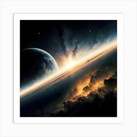 Space Painting Art Print