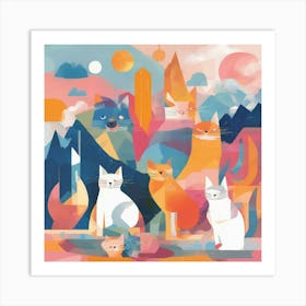 Cats In The Sky Poster