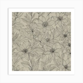 Floral Wallpaper 19 Art Print