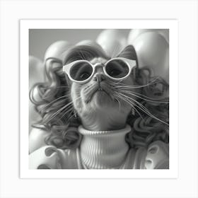 Cat in Style Art Print