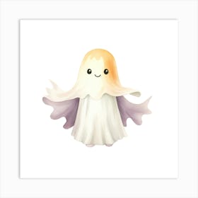 Kawaii Ghost Art Print