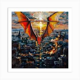 Dragon In Flight Art Print