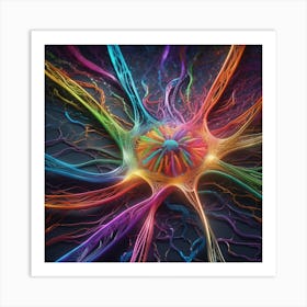 Colorful Neuron 9 Art Print