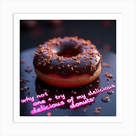 Why Not Try My Delicious Donuts Stock Videos & Royalty-Free Footage Art Print