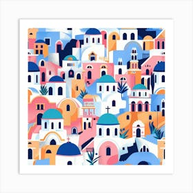 Greece Pattern Art Print