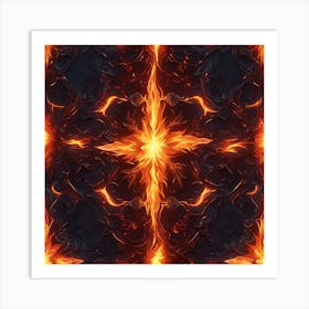 Abstract Flames Art Print