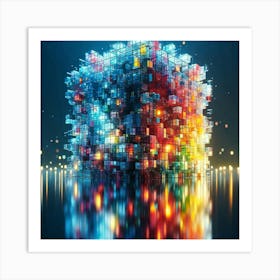 Abstract Cube Art Print