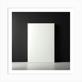 Mock Up Blank Canvas White Pristine Pure Wall Mounted Empty Unmarked Minimalist Space P (10) Art Print