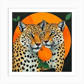 Leopards And Oranges Art Print