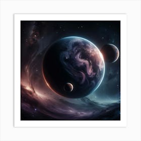 Planets In Space 3 Art Print