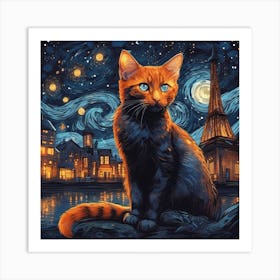 van goth cat 1 Art Print