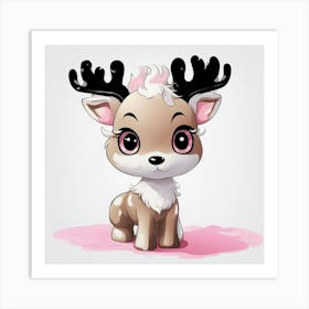 Cute Reindeer 1 Art Print