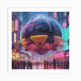 Futuristic Cityscape 6 Art Print