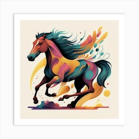 Colorful Horse 1 Art Print