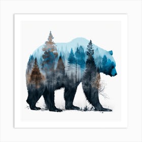 Blue Mountain Bear Art Print