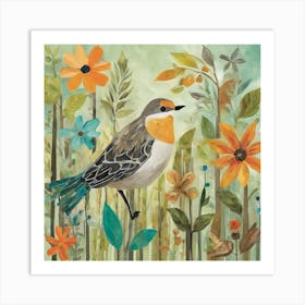 Bird In The Garden Art Print