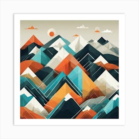 Abstract Mountains 10 Art Print