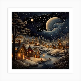 Nocturnal Holiday Reverie Art Print