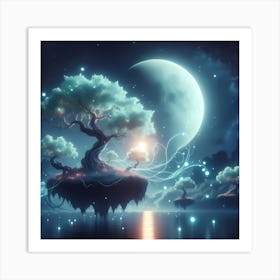 Tree In The Water Art Print