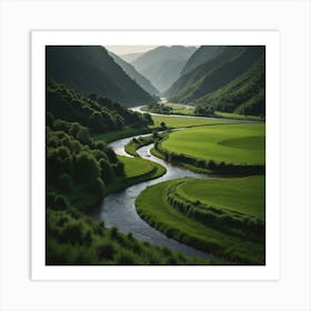 River In The Mountains 5 Art Print