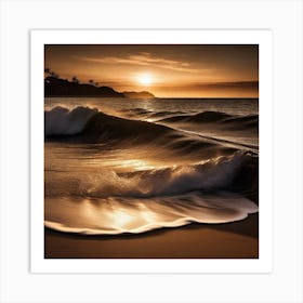 Sunset At The Beach 455 Art Print