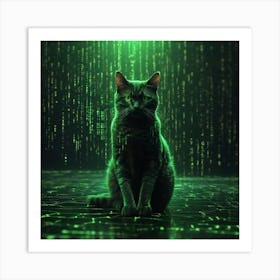 A Sitting Cat Art Print