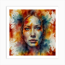 Watercolor Of A Woman 25 Art Print