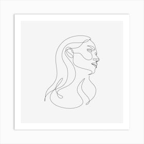 Female Line art Art Print