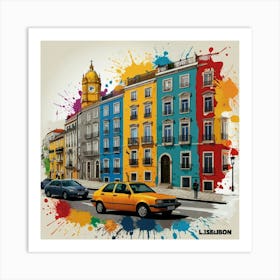 Lisbon City Art Print