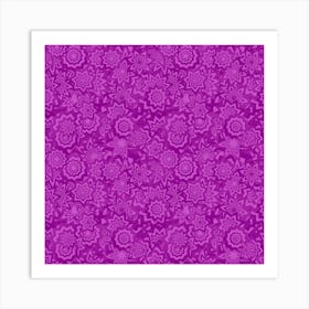 Purple Pattern Wallpaper Shapes Art Print