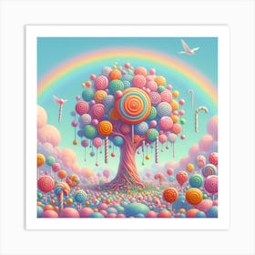 Candy tree 5 Art Print