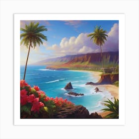 Hawaiian beautiful Beach Art Print