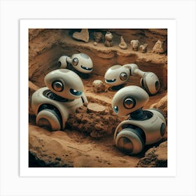 Robots In The Desert Art Print