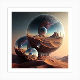 Spheres In The Desert Art Print